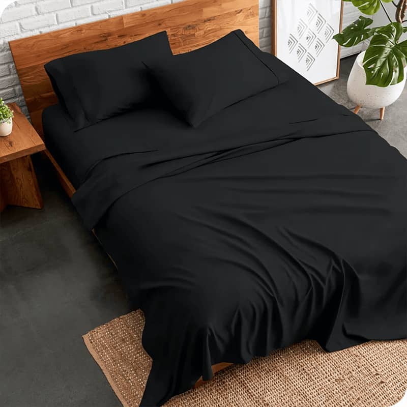 Plain Flat Sheets With Pillow Cases 0