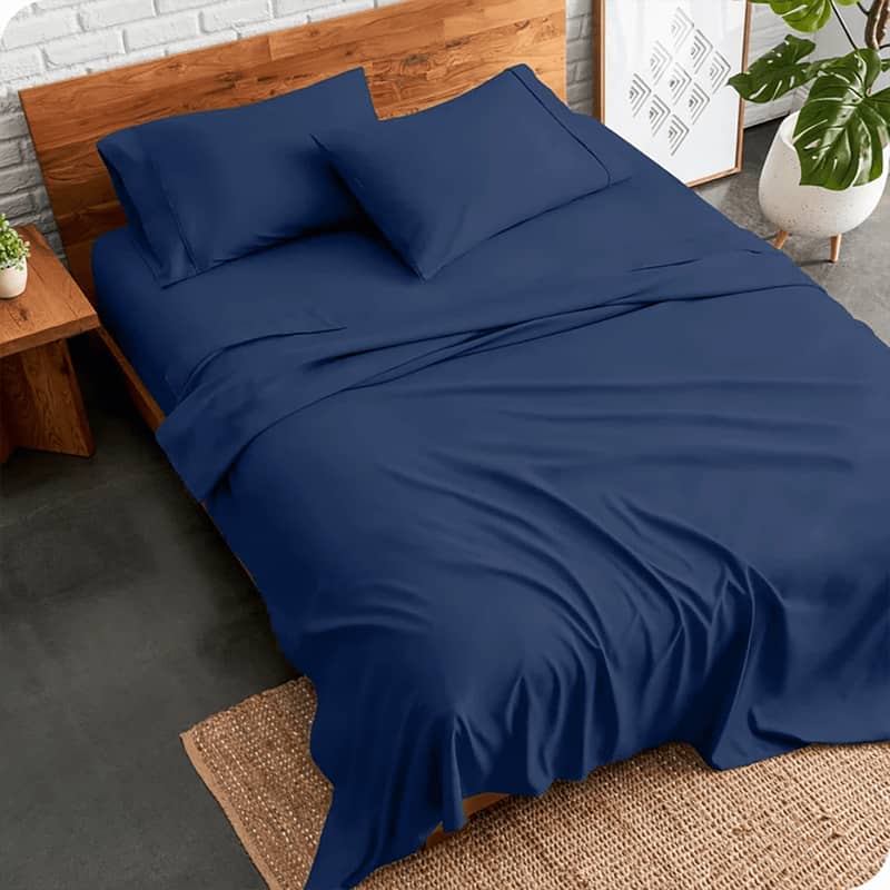 Plain Flat Sheets With Pillow Cases 1