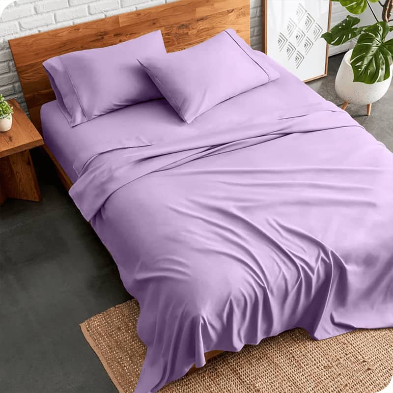 Plain Flat Sheets With Pillow Cases 3