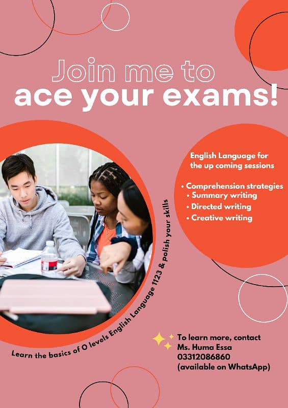 O Levels in English language classes available 0