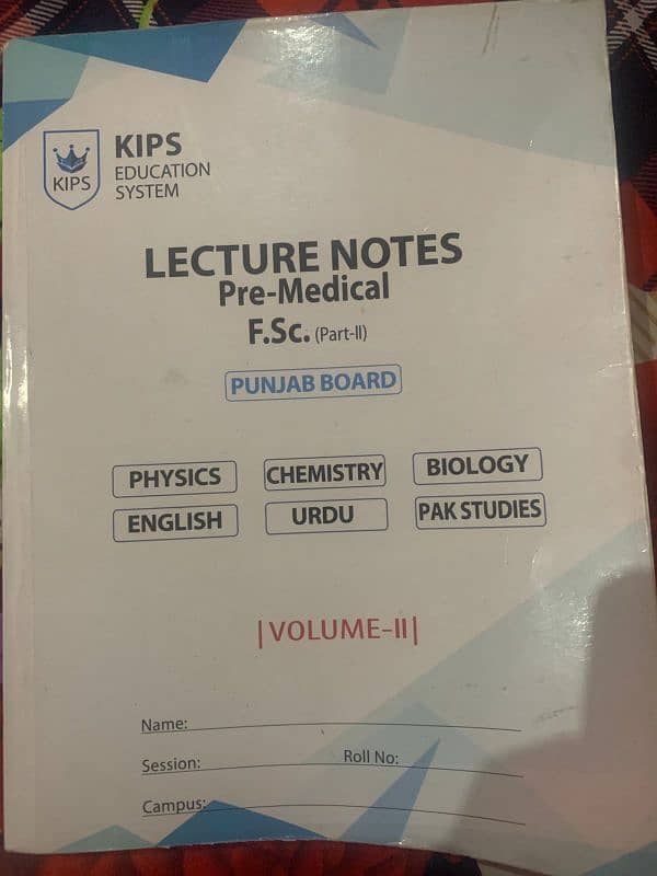 Lecture Notes Pre-Medical (F. Sc. Part. II) 2