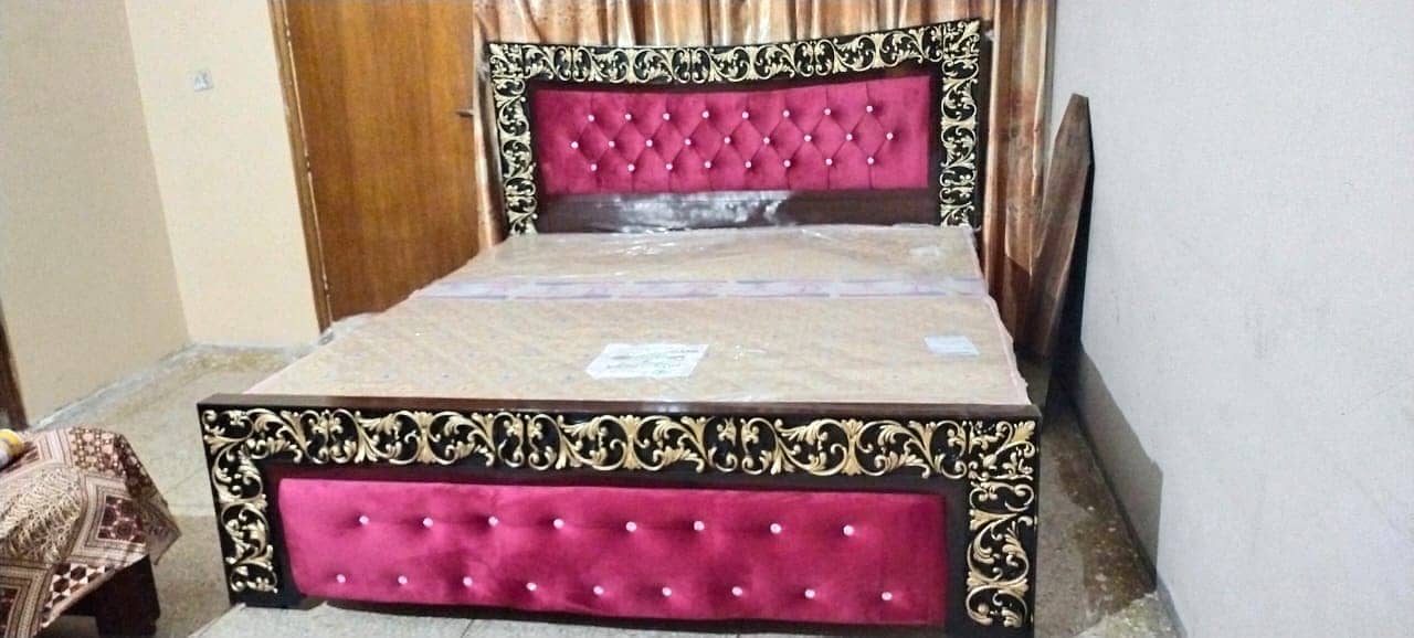 double bed / wooden bed / factory rates / turkish bed / poshish bed 18