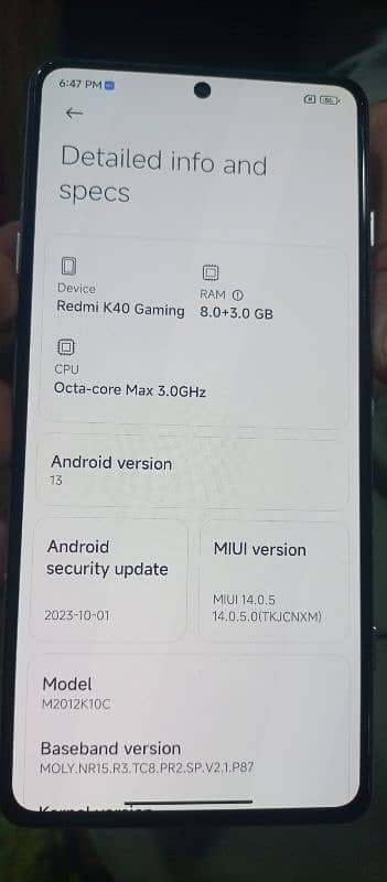 Xiaomi Redmi K40 Gaming 0