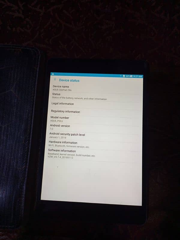 Asus Tablet 3GB Ram 16GB Rom excellent performance excellent cameras. 12