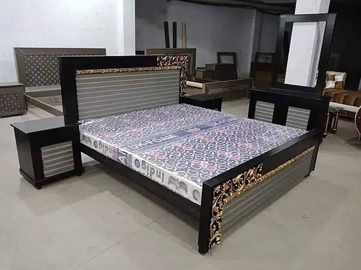 Double bed / bed set / wooden bed / bed / Furniture / king size bed 5