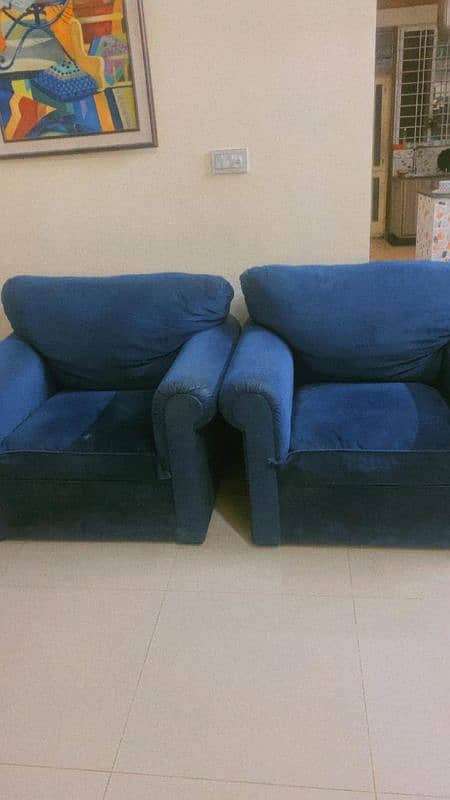 Sofa 5 Seaters for sale Blue color 0