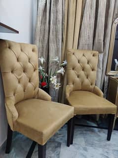 Room dining chairs 10 by 10 having a good quality foam