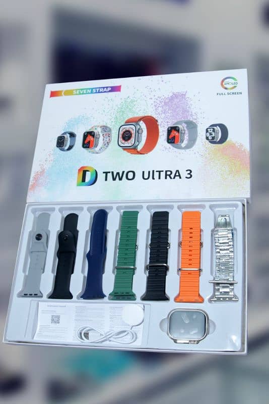 D TWO ULTRA 3: 7-in-1 Smartwatch, 2.02” HD, Bluetooth Call & Music 0