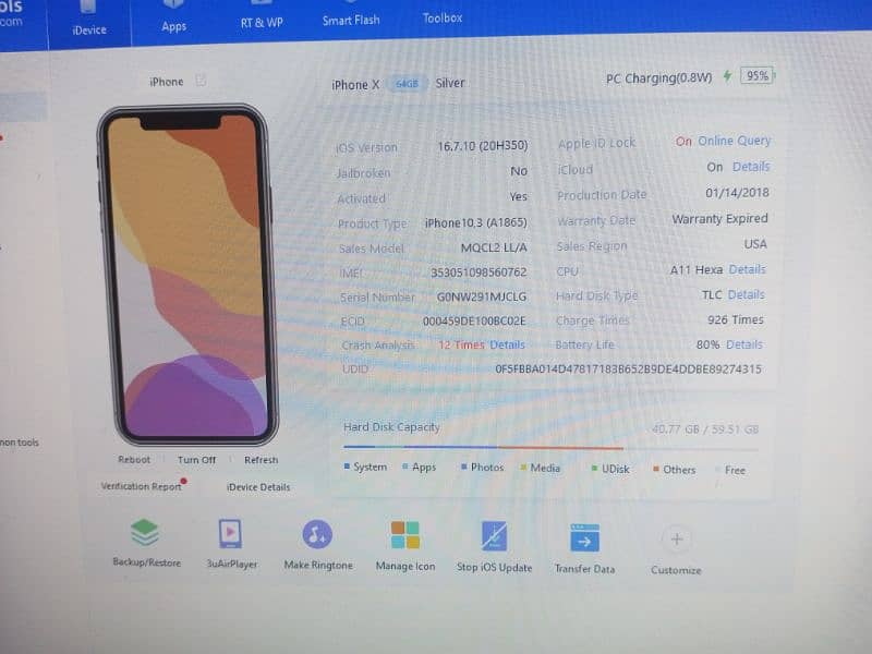 Iphone X Non PTA FU 64gb NO exchange 1