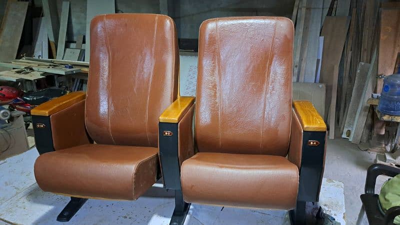 Auditorium folding leather sofa seats in good quality. 0