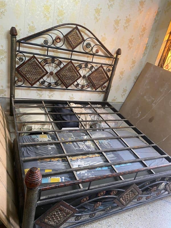 king size iron bed just like new. 3