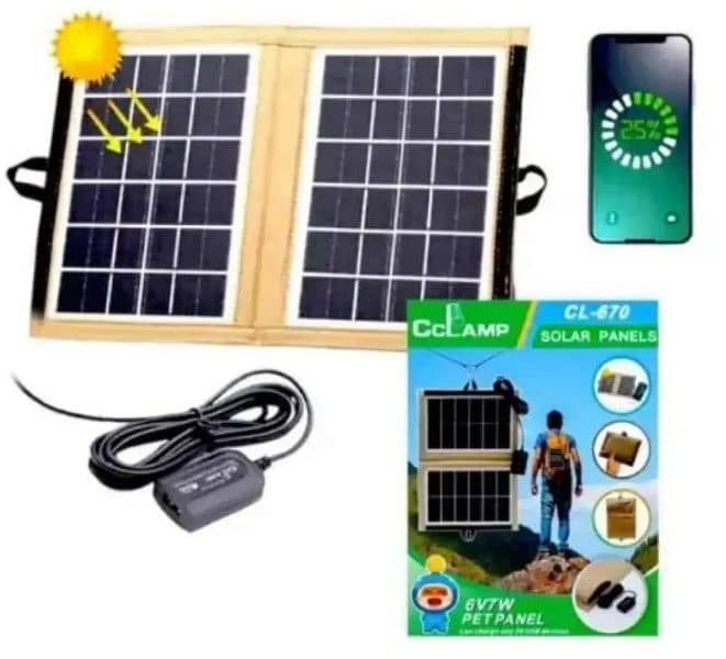 Solar Foldable Mobile Phone Charger Kit 4