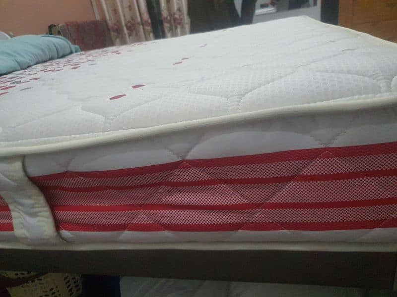 queean size bed with sidetables and 7 inches master spring matress 1