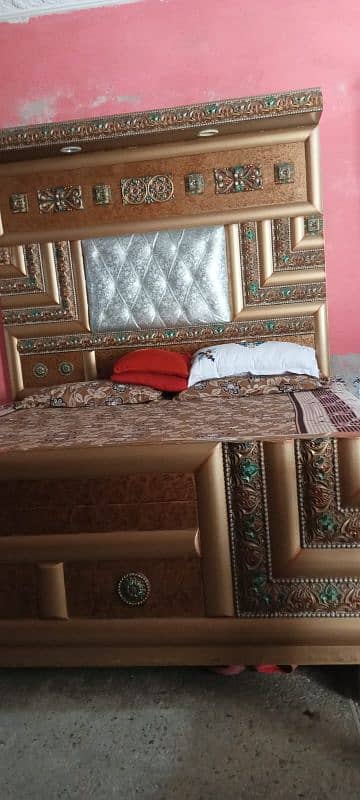 Bed set with tables, sofa set , istri stand, Dressing table with box , 1