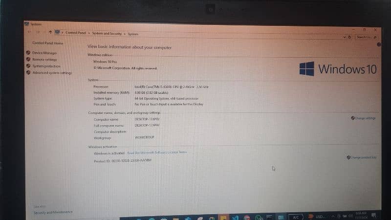 dell laptop i5 6th generation 4gb ram 256 ssd 2