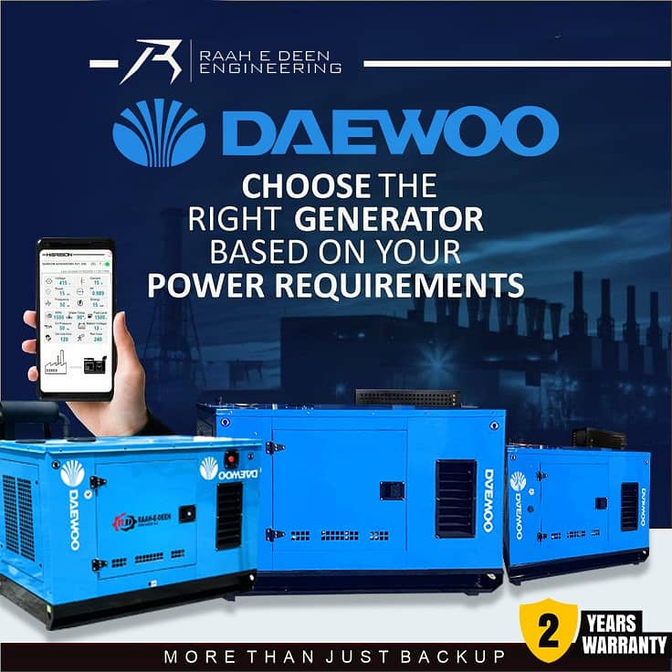 Daewoo Generator|Commercial Generators|10kvaTo 60kva|Diesel Generator 1