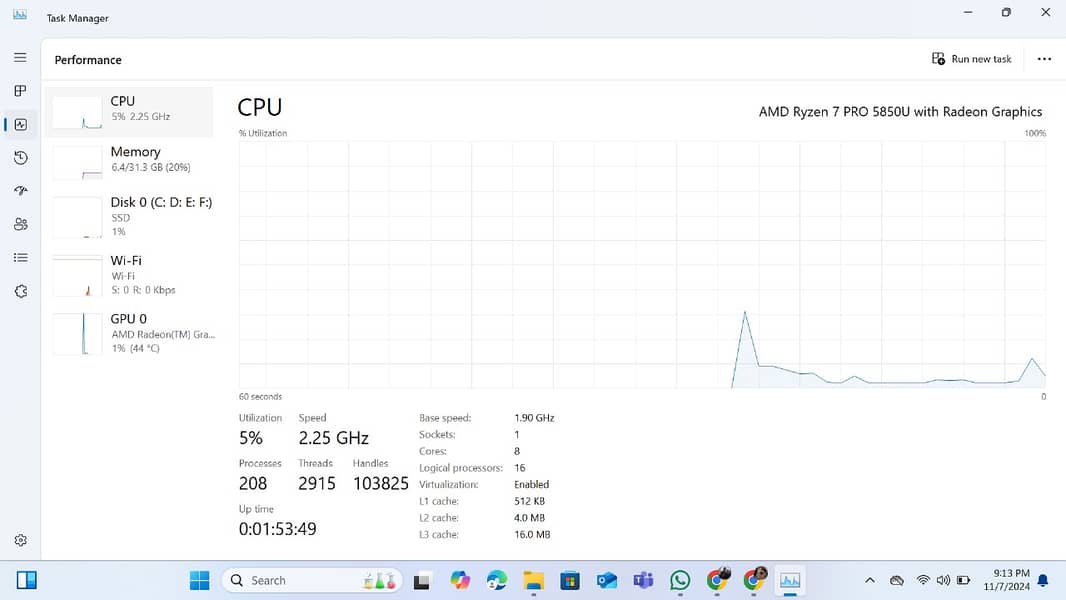 HP Elitebook 845 g8 AMD Ryzen 7, 32GbRAM, 1TBSSD 5