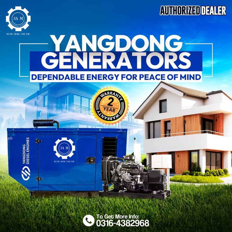 Yang Dong Generator|10 KVA to 100 KVA|Diesel Generator|Commercial 0