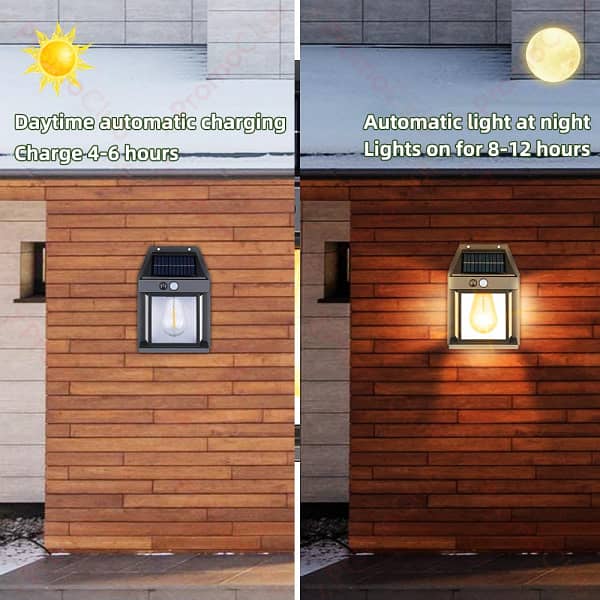 Solar Wall Lamp Outdoor Waterproof Solar Lamp LED Luminous Decoration 4