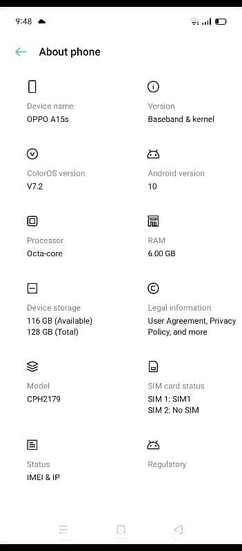 Oppo A15s PTA Approved GB 128 5