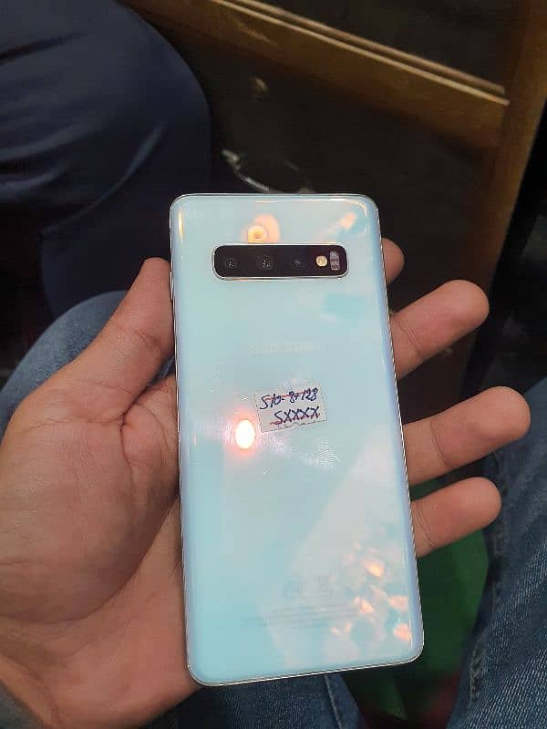 Samsung S10 8gb 128gb  sky blue dual sim working he but non pta 0