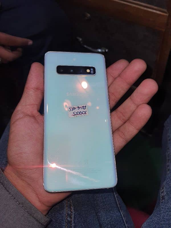 Samsung S10 8gb 128gb  sky blue dual sim working he but non pta 2