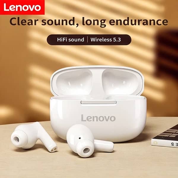 Original Lenovo Thinkplus Livepods Wireless Earbuds - HD Sound & Mic 0