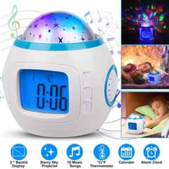 Starry Night Projector And Alarm Clock | night lamp