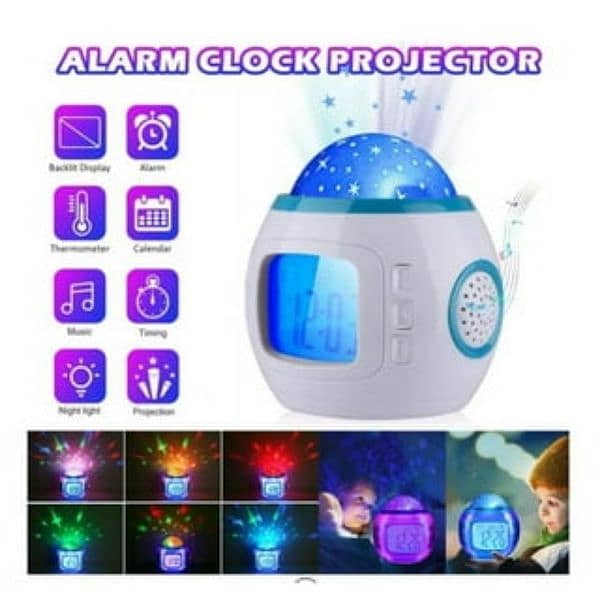 Starry Night Projector And Alarm Clock | night lamp 1