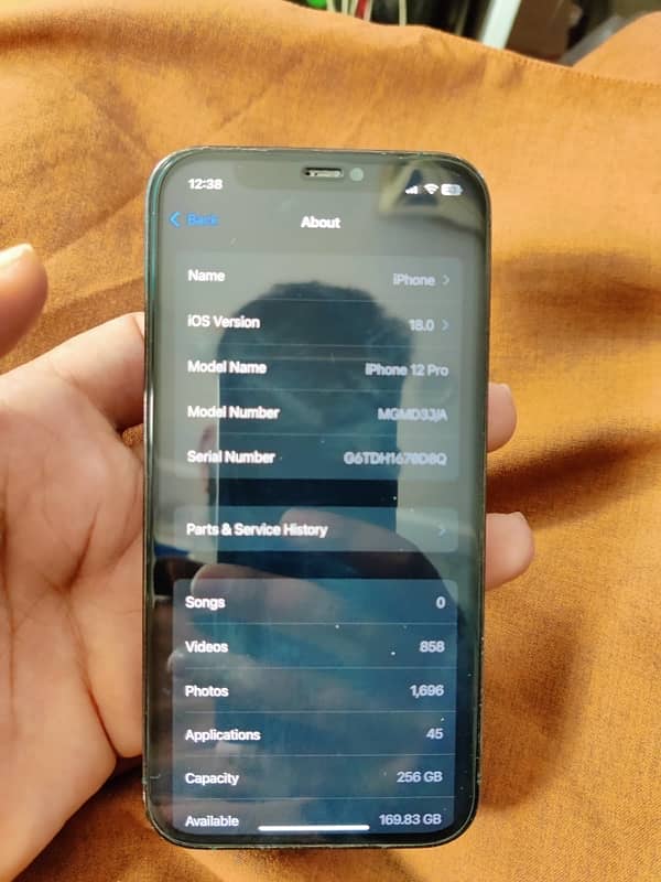 I phone 12 pro pta aproved 256 gb with boxx1501 7