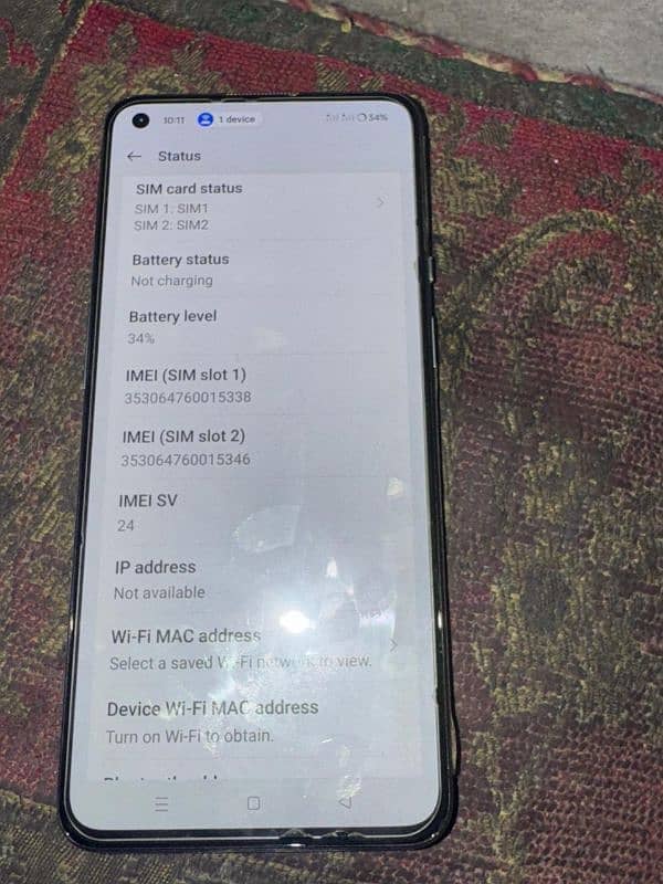 oneplus9 dual sim but one slot is pta aproov 1