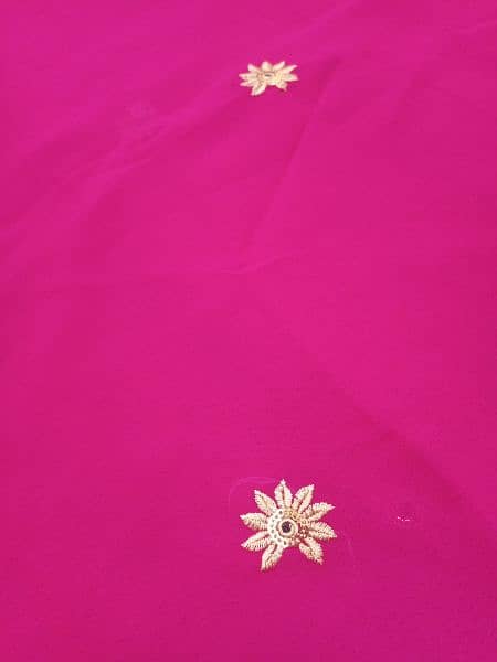 Shoking Pink chiffon sequins work 4