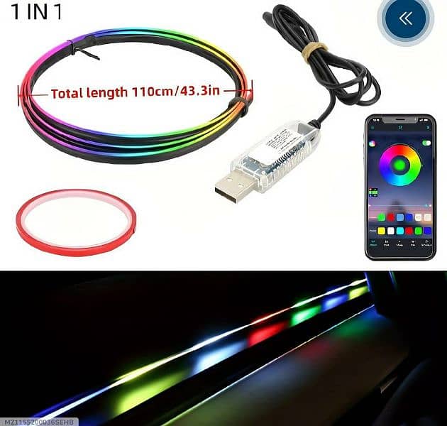 1 pc app control symphony Atmosphere light car interior light 0