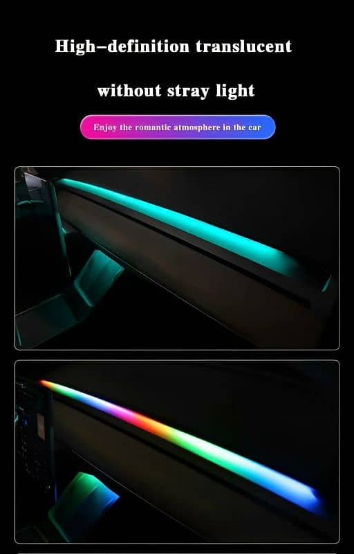 1 pc app control symphony Atmosphere light car interior light 5