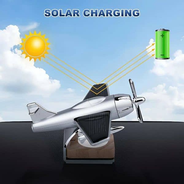 solar power aeroplane car air freshener 5