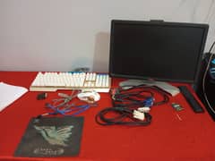 Dell 19inch LED 75Hz, Mechanical RGB Gaming Keyboard, FREE CABLES