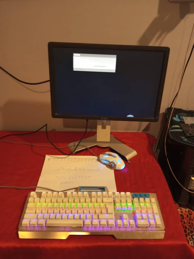 Dell 19inch LED 75Hz, Mechanical RGB Gaming Keyboard, FREE CABLES 2