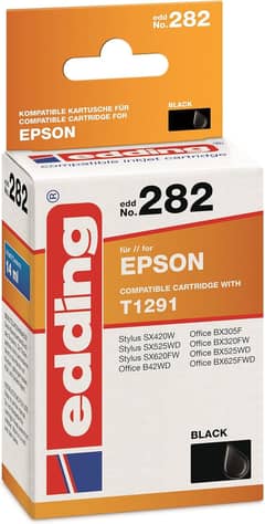 Edding EDD-282 18-282 Ink Cartridge 1x Replaces Epson T1291 Black