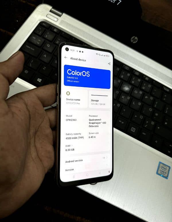 Oppo F21 pro PTA approved 8/128 GB 2