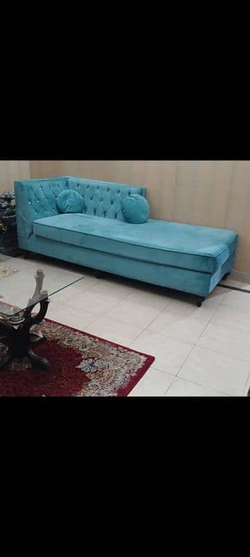 Lshaped sofa 7seater blue colour 2