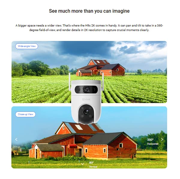 EZVIZ H9c 2K Dual-Lens Pan & Tilt Wi-Fi Camera 8