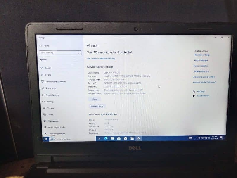 Dell laptop ii7 series 0