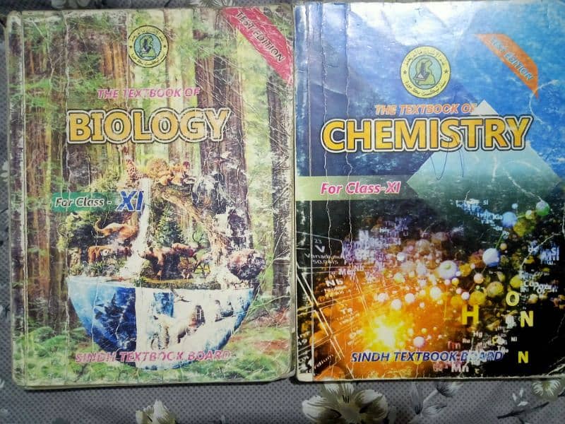 1st year Biology and Chemistry Books sindhboard 0