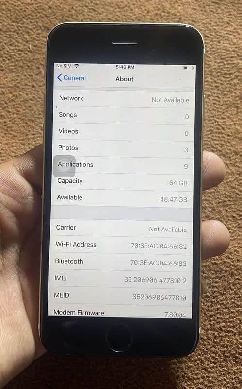 Non pta iPhone6 64gb for sale only 2