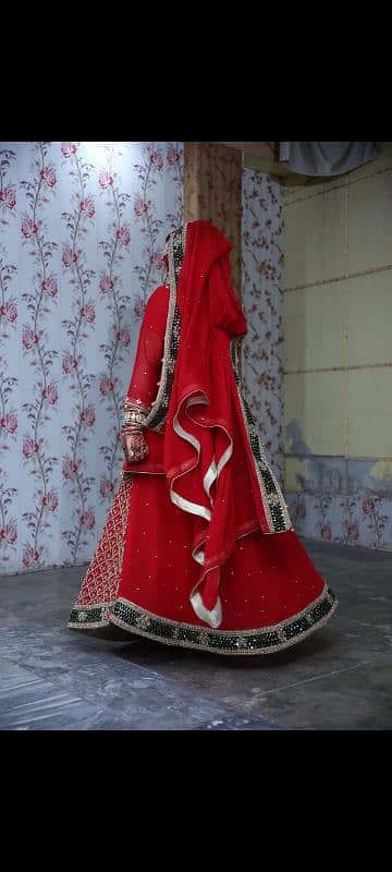 Red beautiful lengha 1