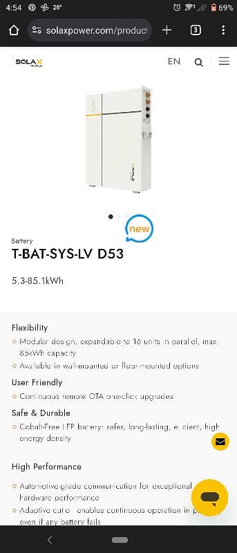 Solar battery Solax triple power 48v 2