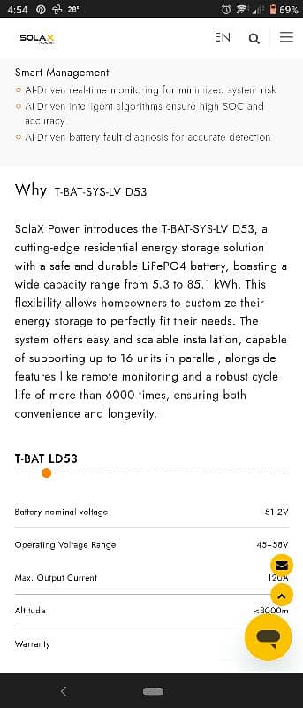 Solar battery Solax triple power 48v 3