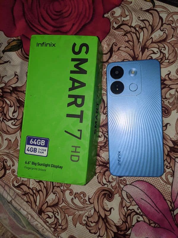 infinix Smart 7HD 4/64 full box all original 10/10 0