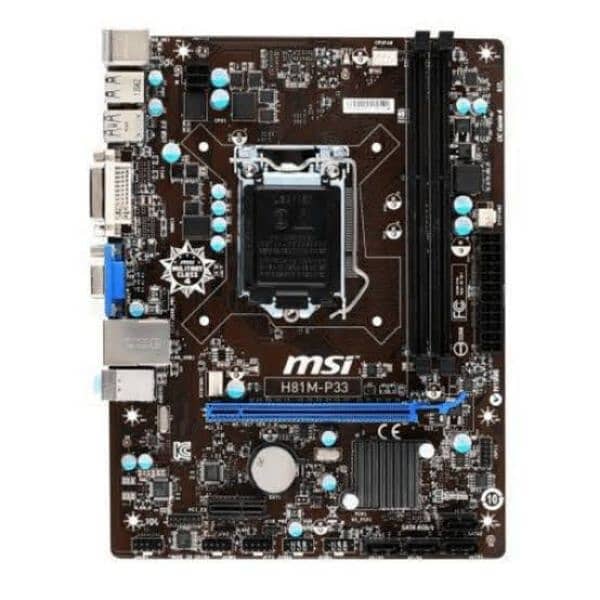 Gaming 4th gen Msi Motherboard and i5 4th gen Processor 0