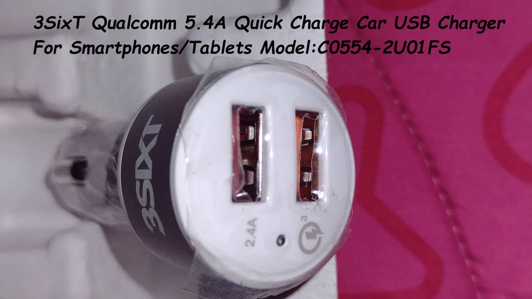 qualcomm 5.4a quick usb car charger 1